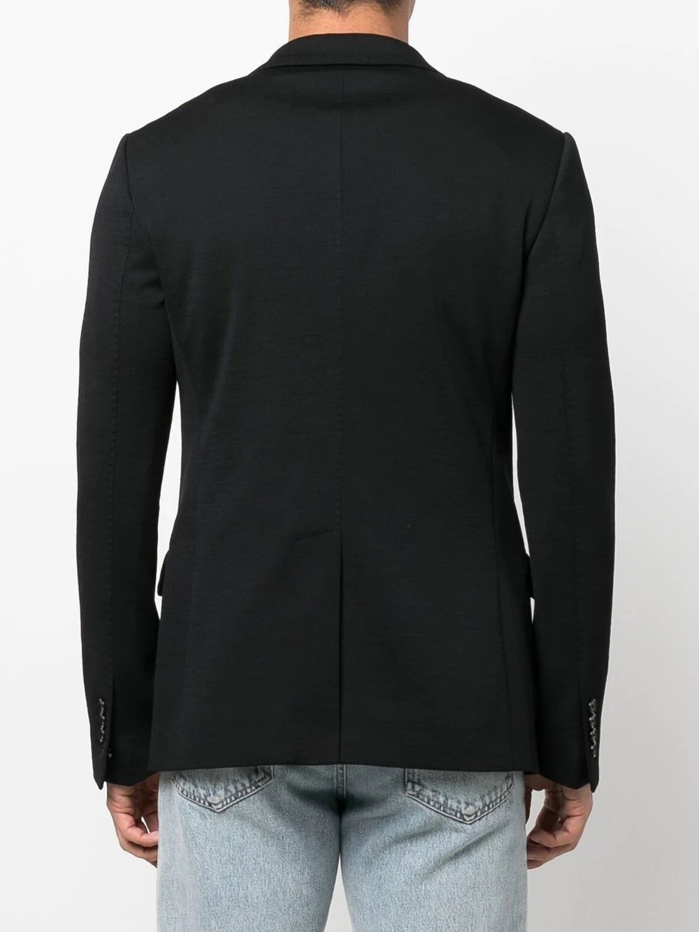 embroidered logo blazer - 7