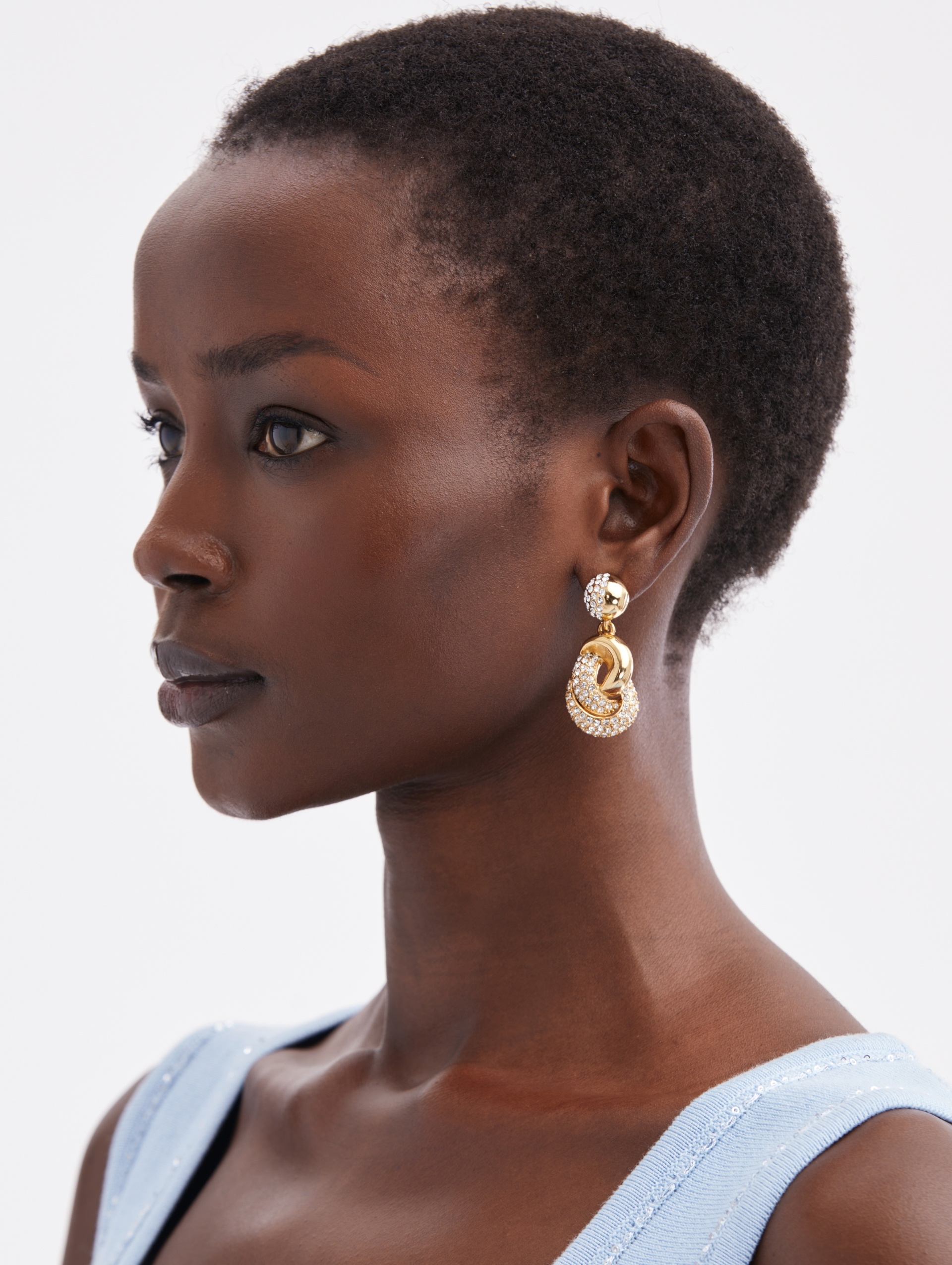 Oscar de la Renta LOVE KNOT DROP EARRINGS REVERSIBLE