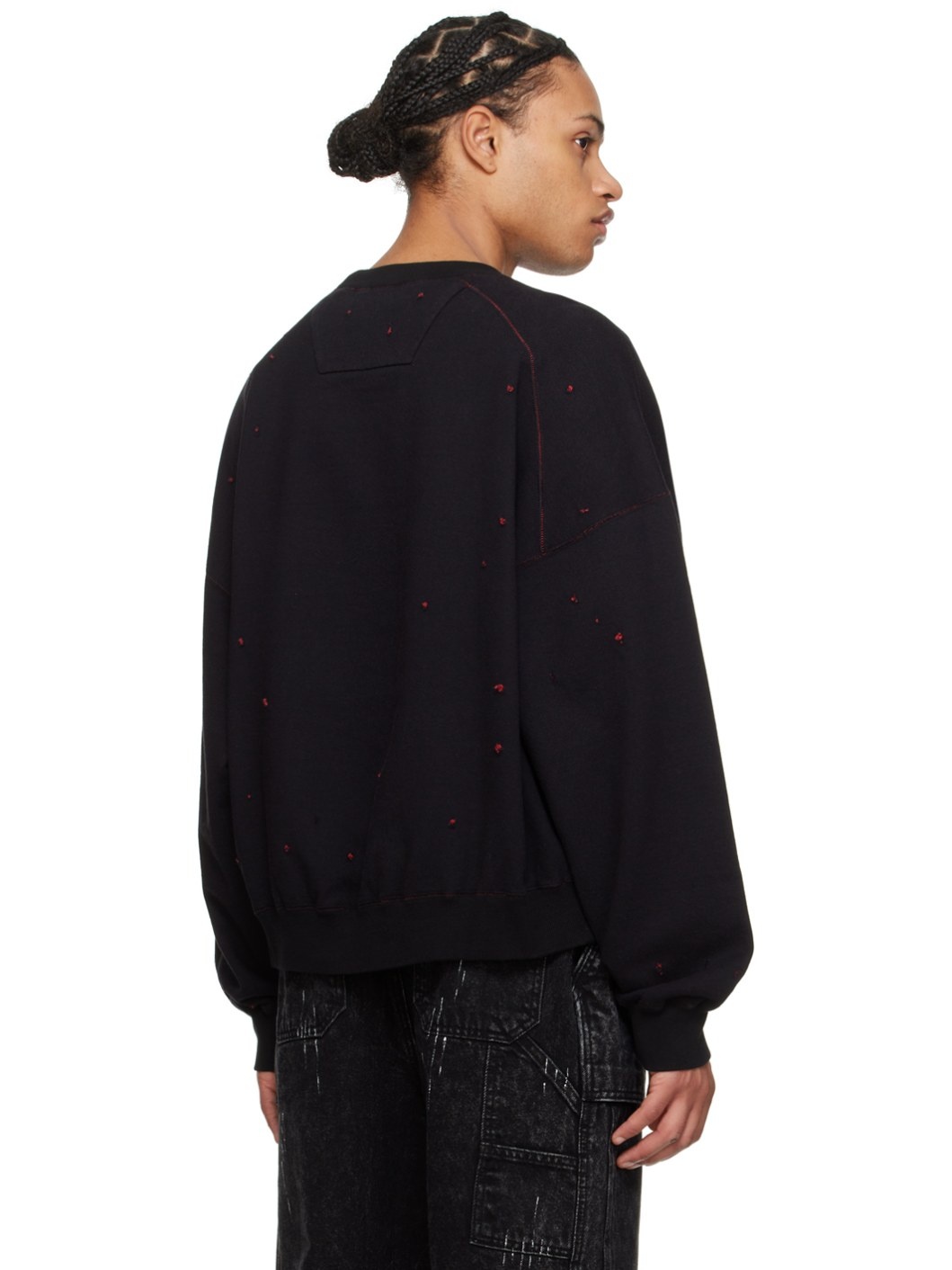 Black Distressed Sweatshirt - 3