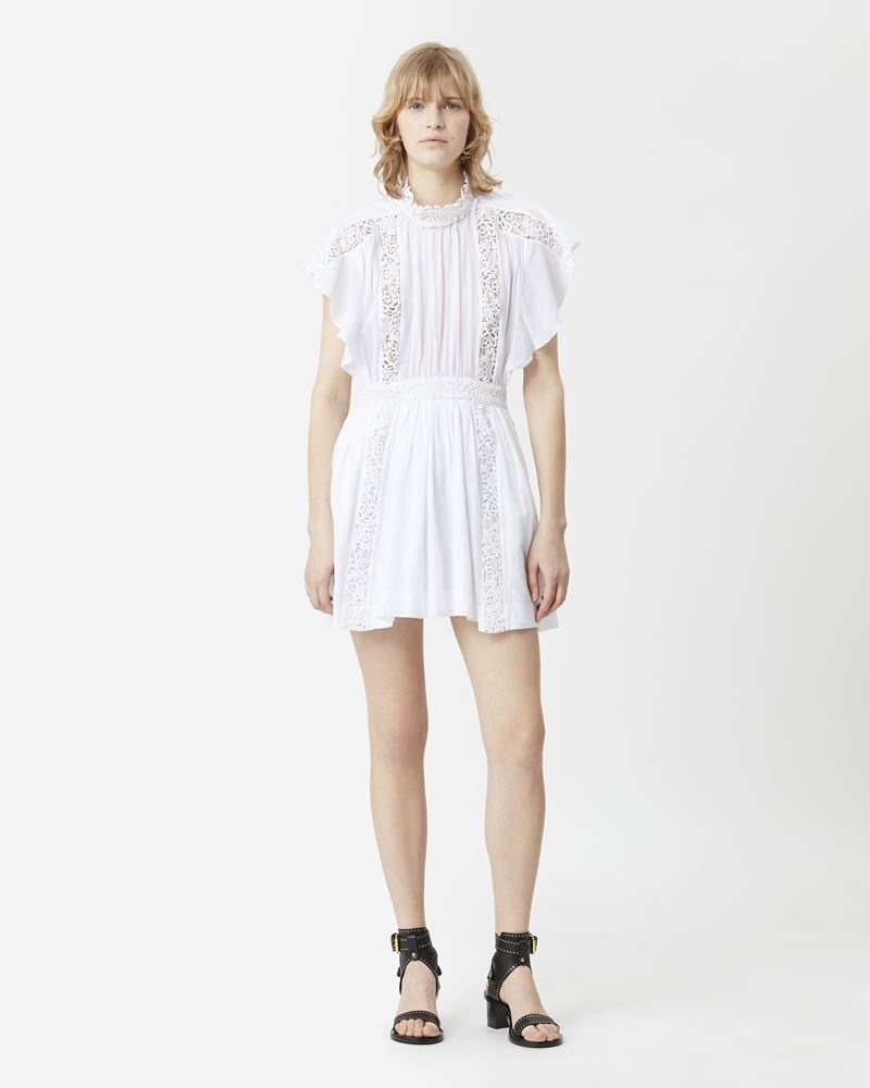 GISELE LACY COTTON MINI DRESS - 2