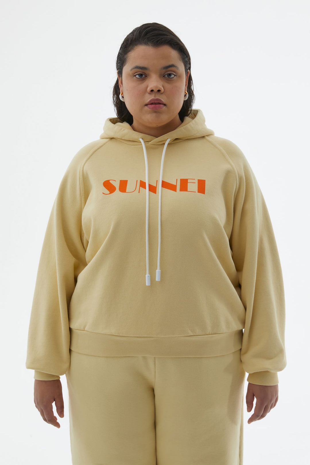 LIGHT YELLOW HOODIE WITH LOGO - 3