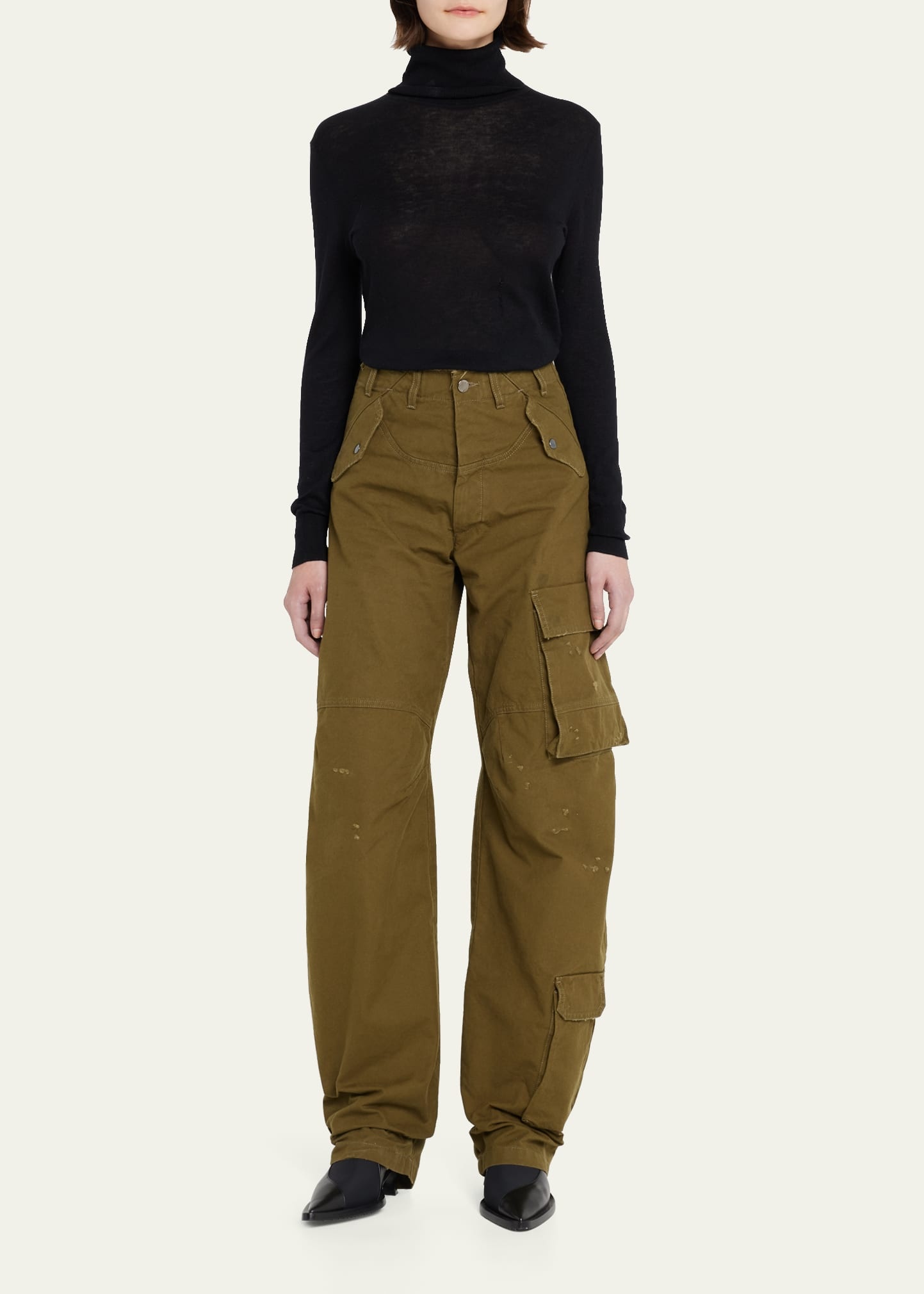 Rosalind Wide Tapered Cargo Pants - 2