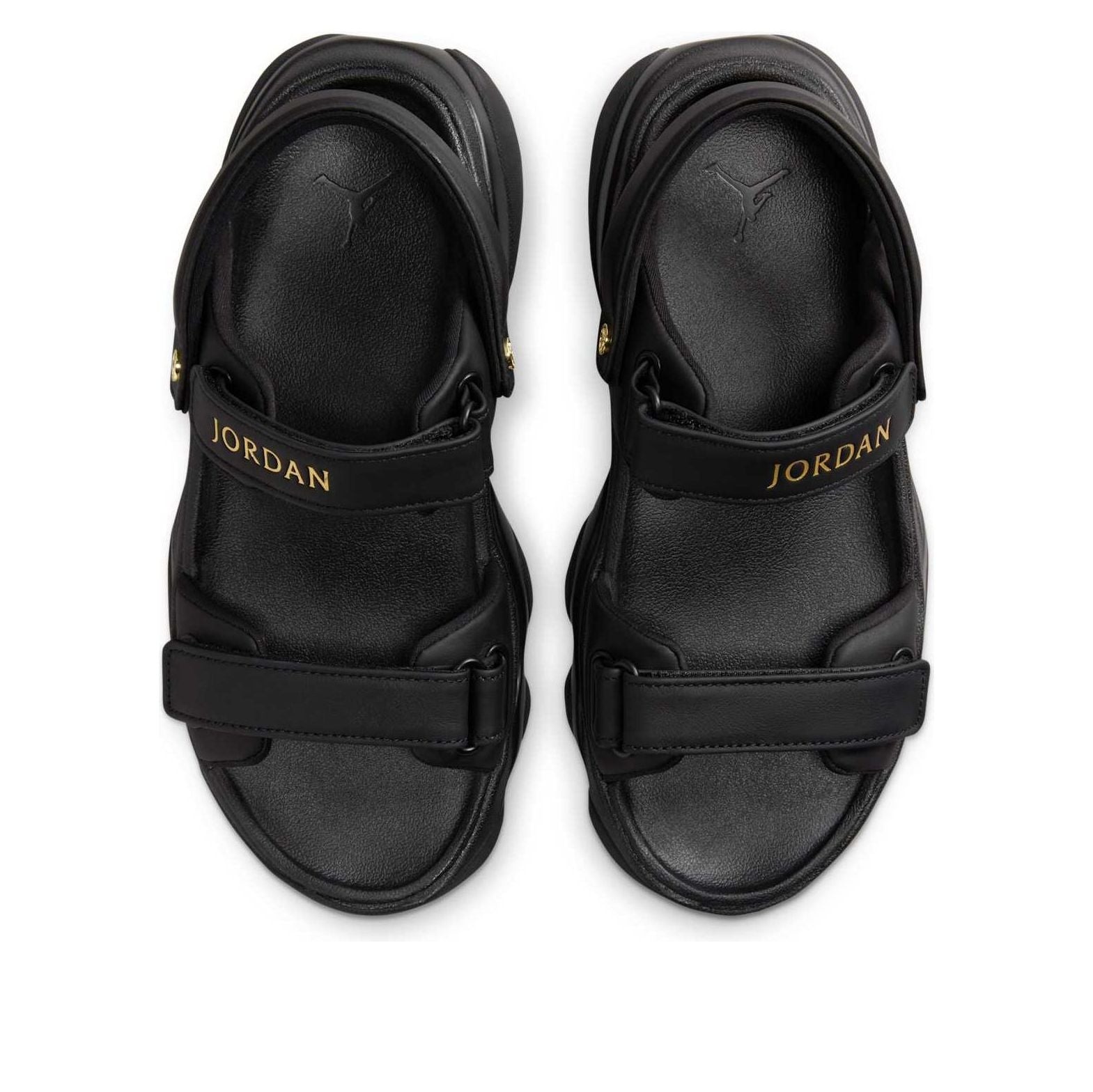 (WMNS) Air Jordan Deja Sandals 'Black Metallic Gold' FN5036-001 - 4