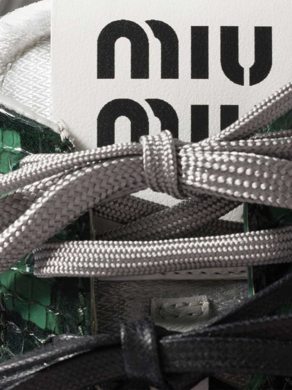 snakeskin-leather sneakers - 4