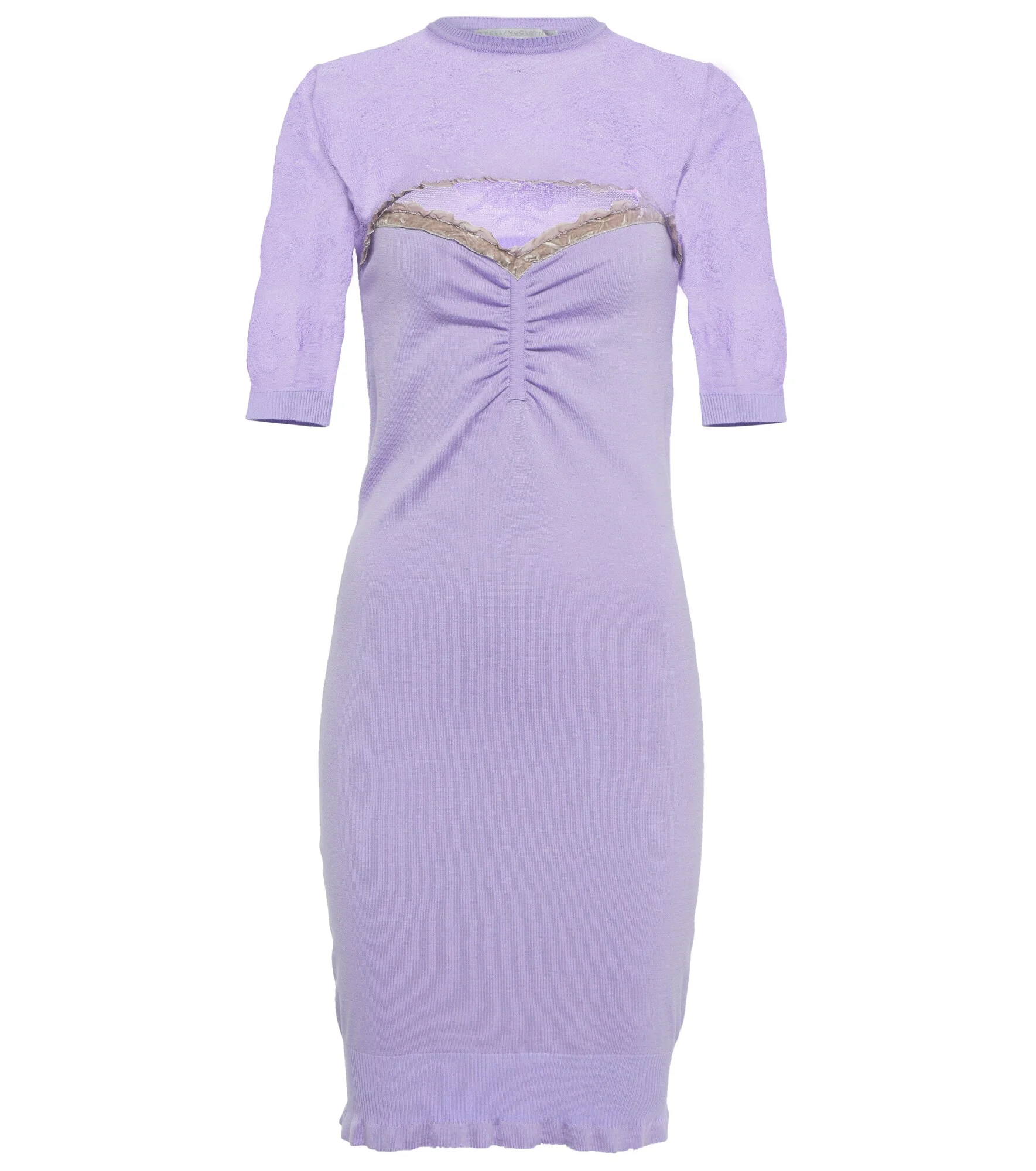 Cutout 처녀 모직 minidress - 1
