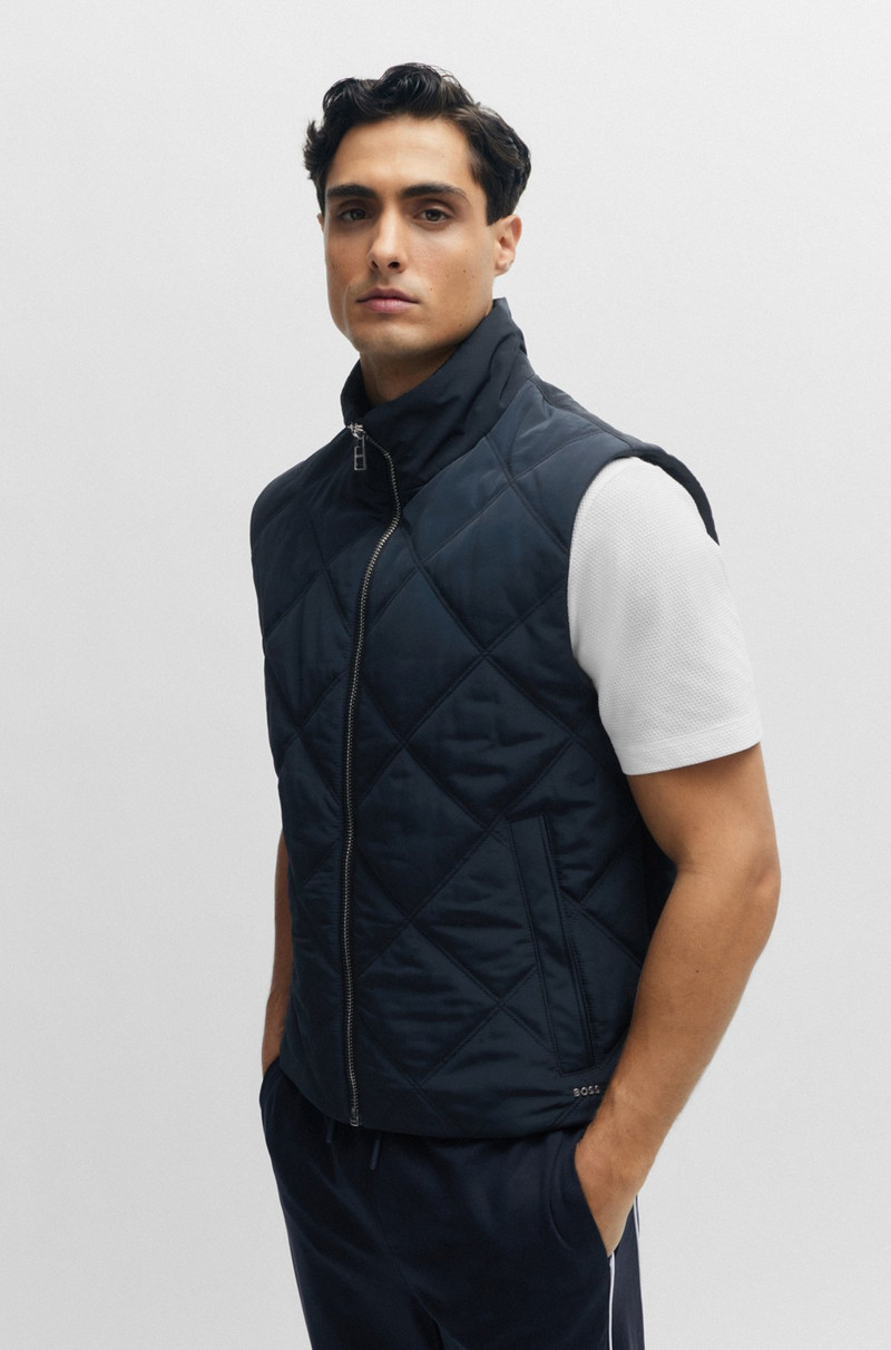 REGULAR-FIT GILET WITH QUILTING AND INSIDE ZIP POCKETS 6