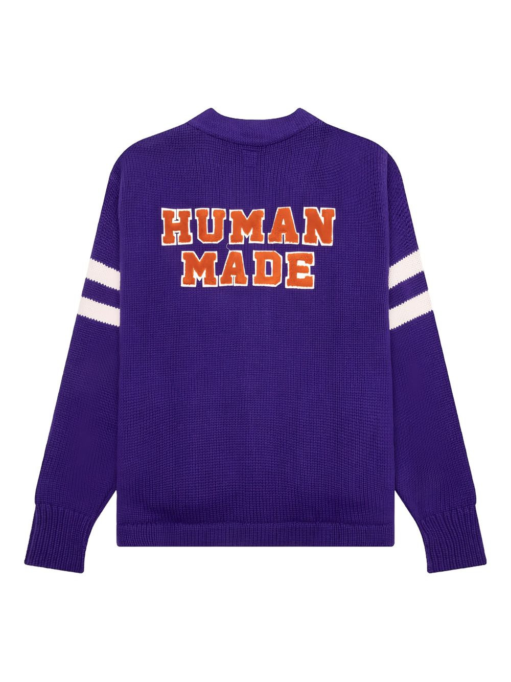 rugby-patch heart-button cardigan - 2