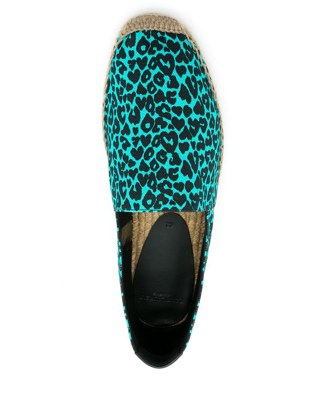 leopard print logo-patch espadrilles - 4