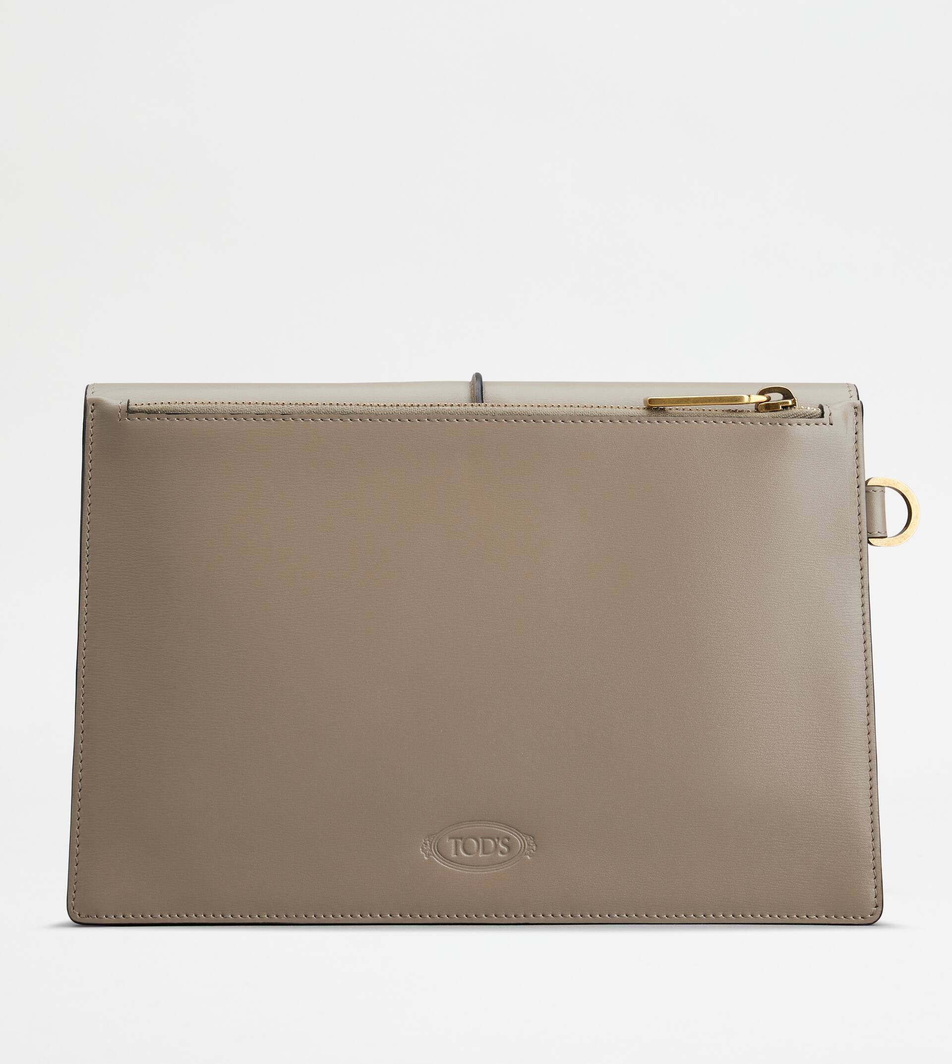 TIMELESS CLUTCH BAG IN LEATHER - GREY - 3