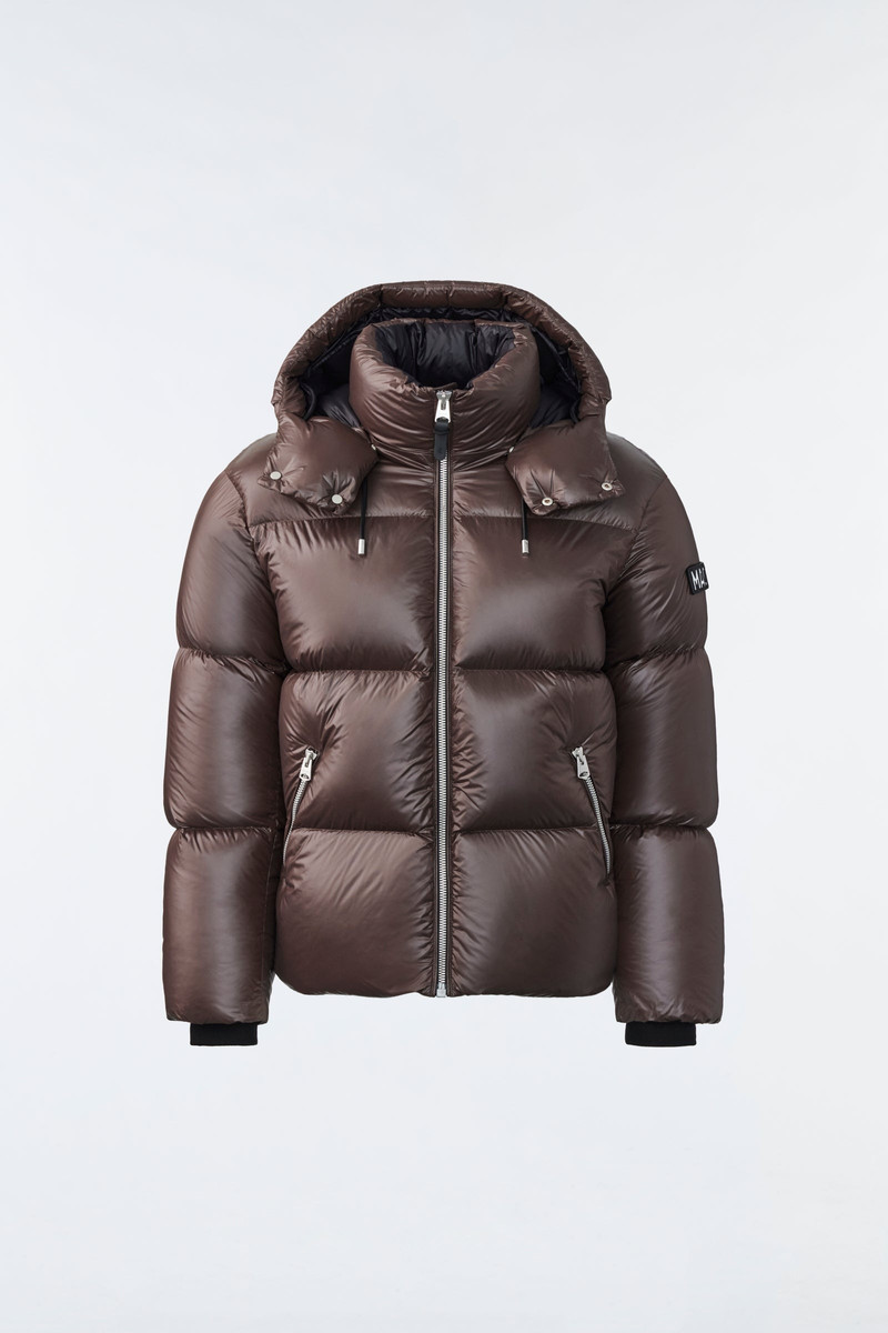 KENT-Z lustrous down jacket with hood 1