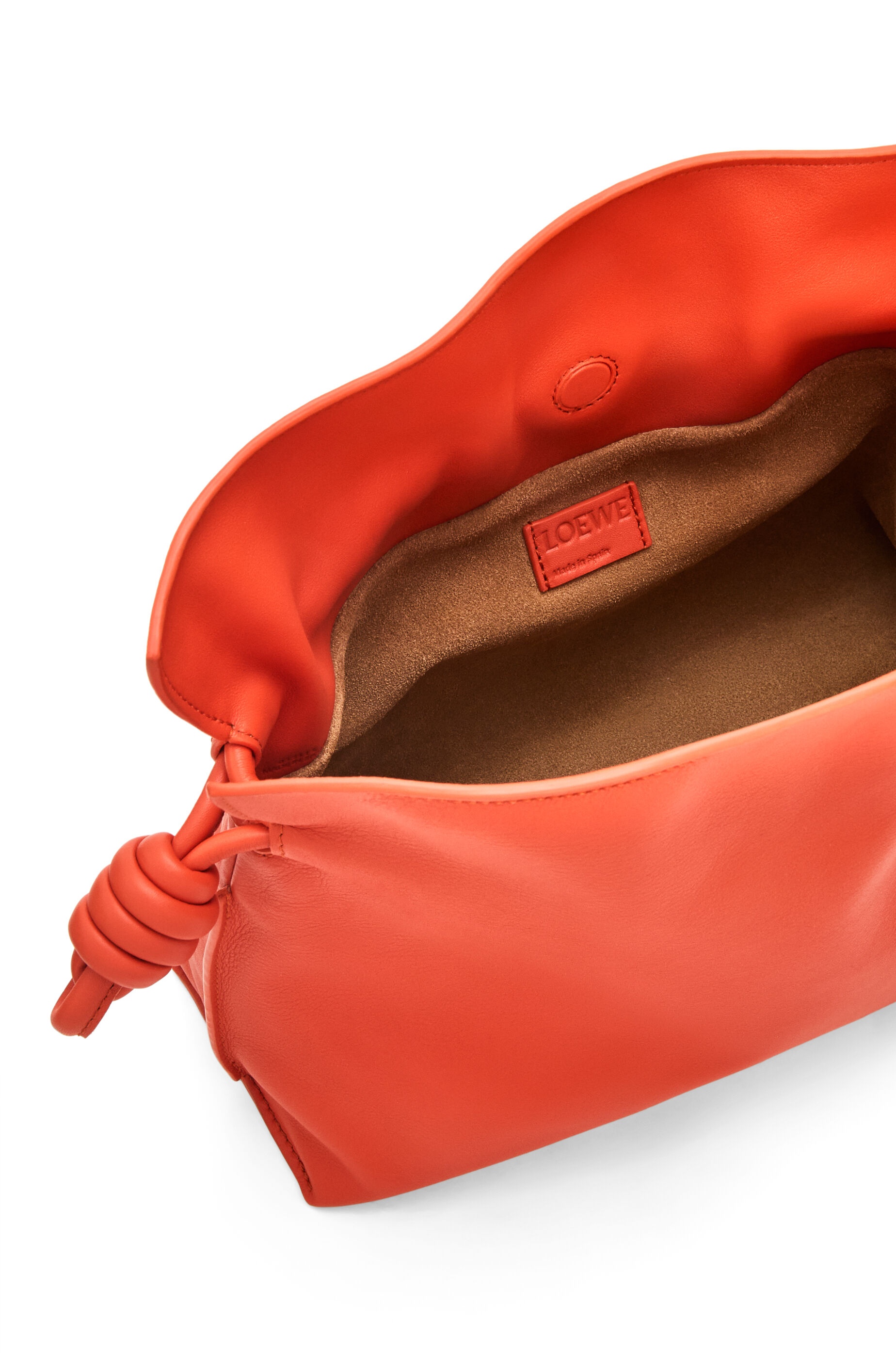 Flamenco clutch in nappa calfskin & Anagram strap in jacquard and calfskin - 7