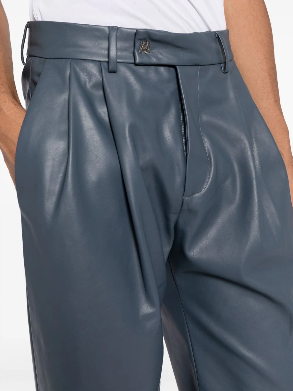 Vegan Pleat Trousers - 5