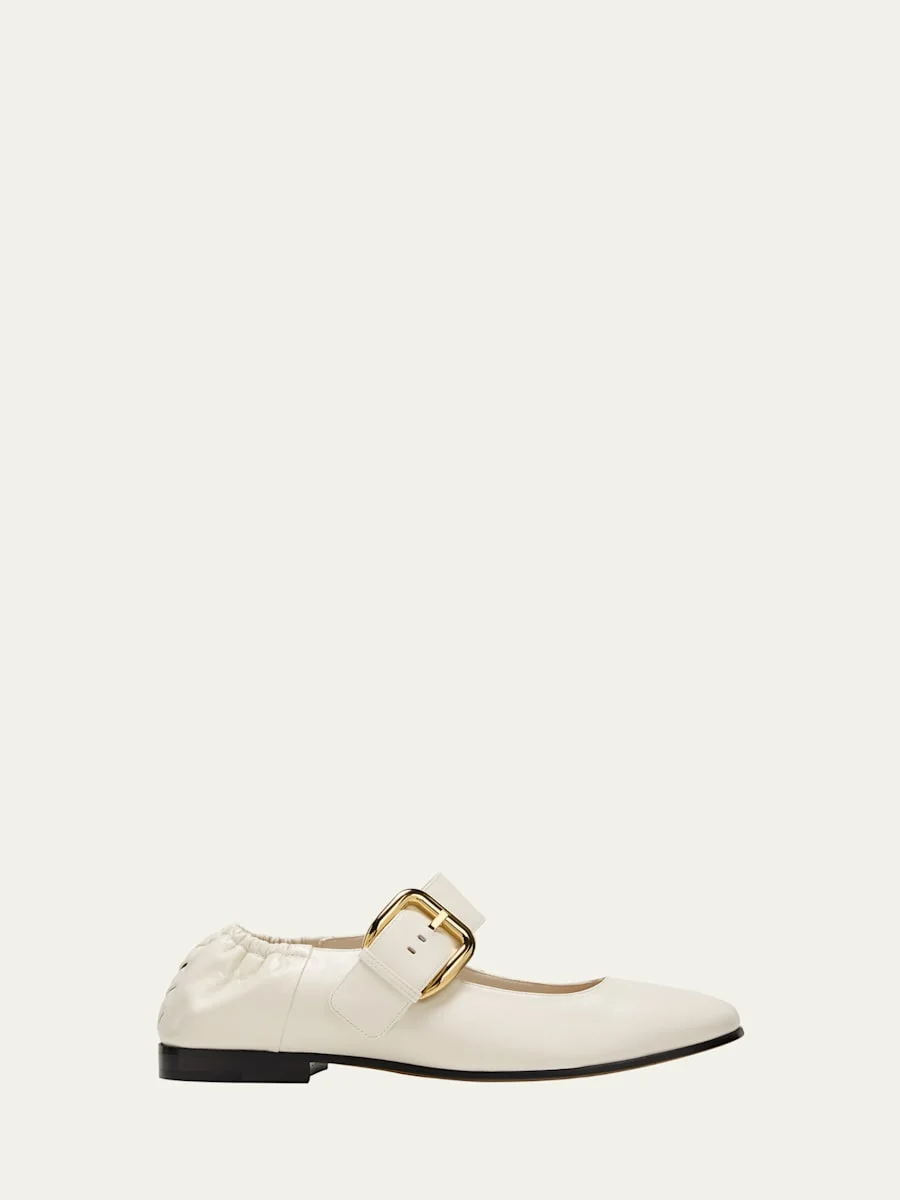 Astaire Leather Mary Jane Ballerina Flats - 1