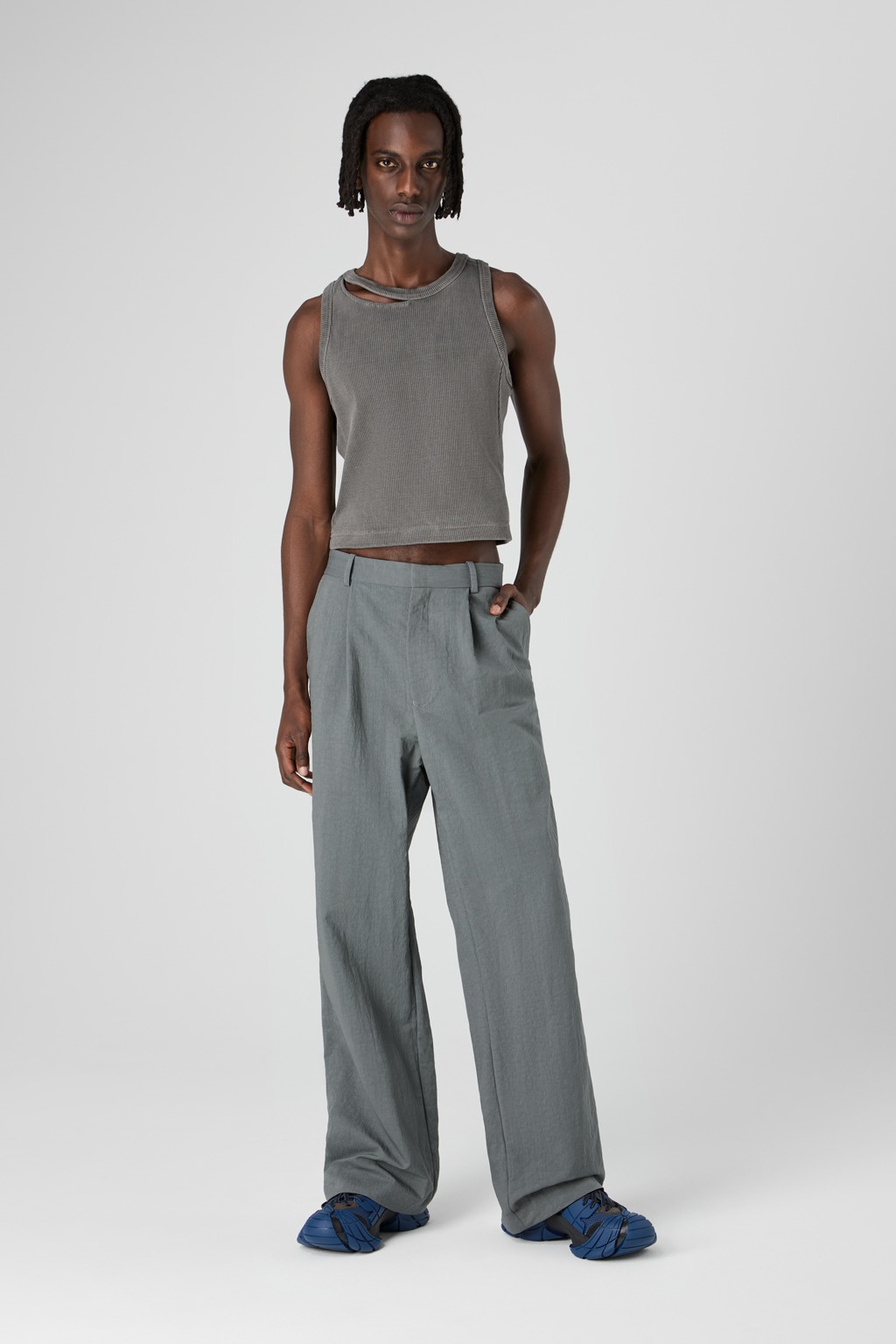 Gray Technical Suit Trousers - 6
