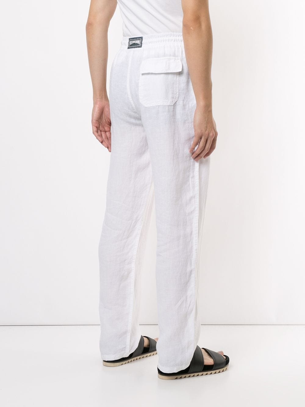 drawstring straight-leg trousers - 4