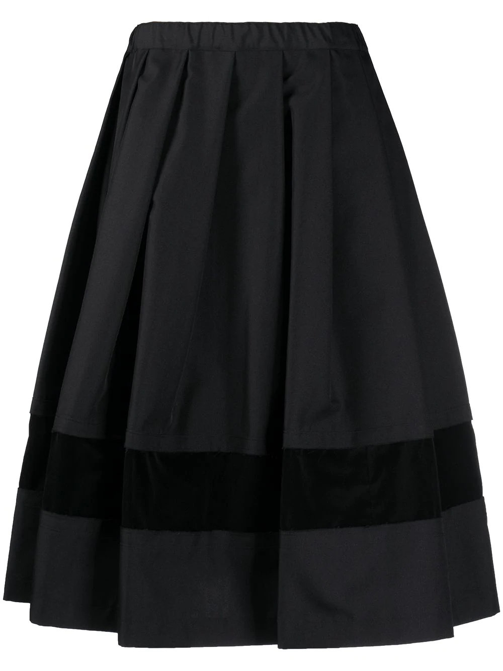 pleated A-line midi skirt - 1