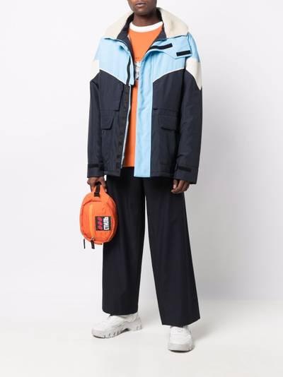 MSGM colour-block hooded parka outlook