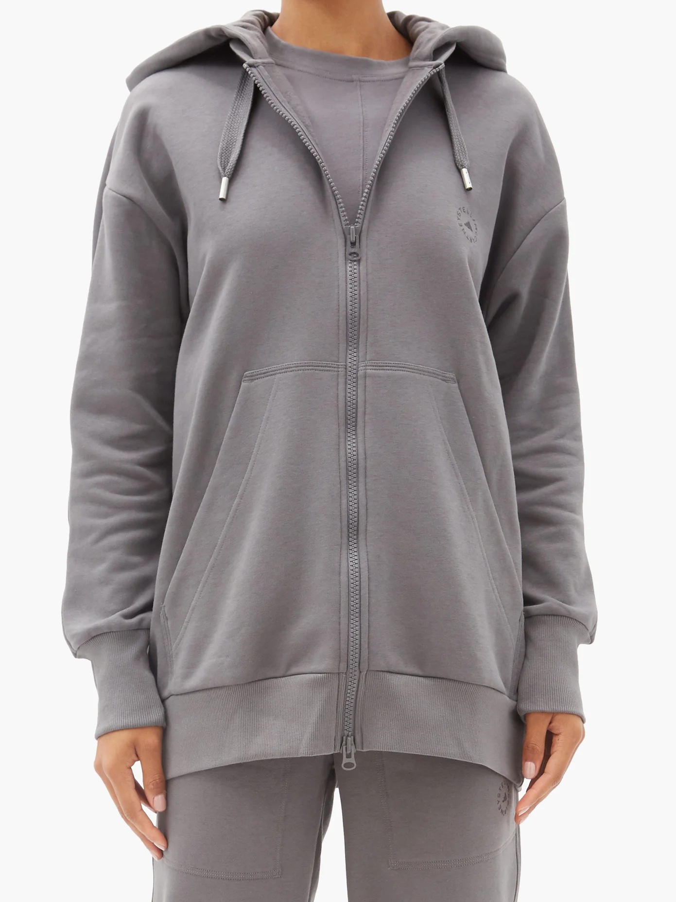 Oversized cotton-blend jersey hooded sweatshirt - 6