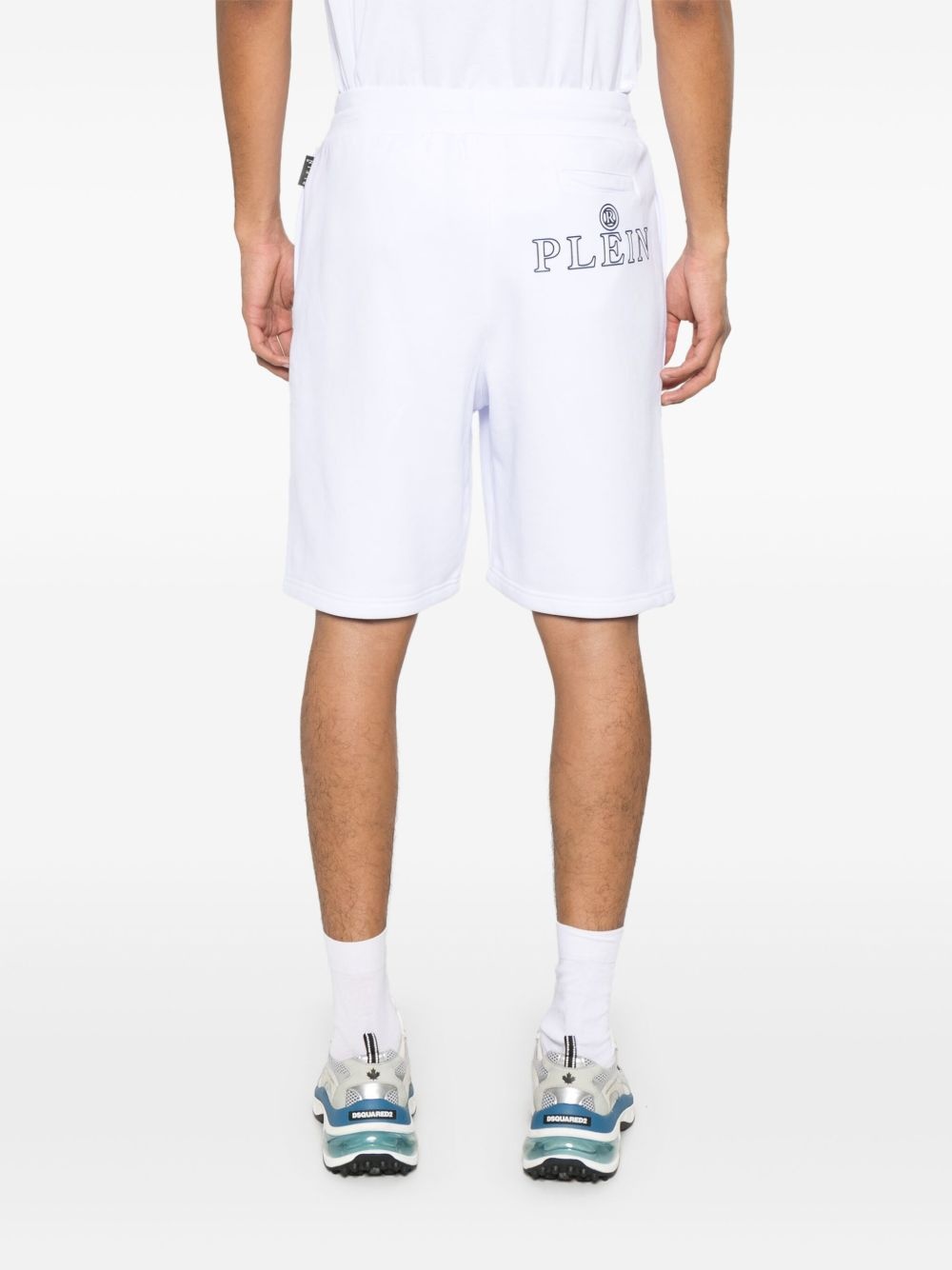 logo-print track shorts - 4