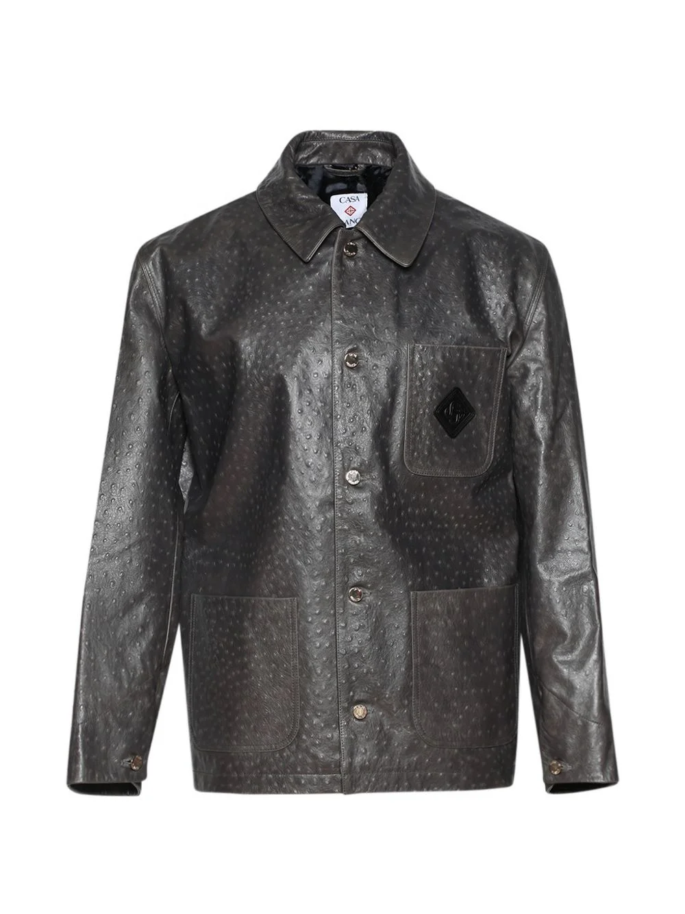 ostrich-effect workwear shirt - 1
