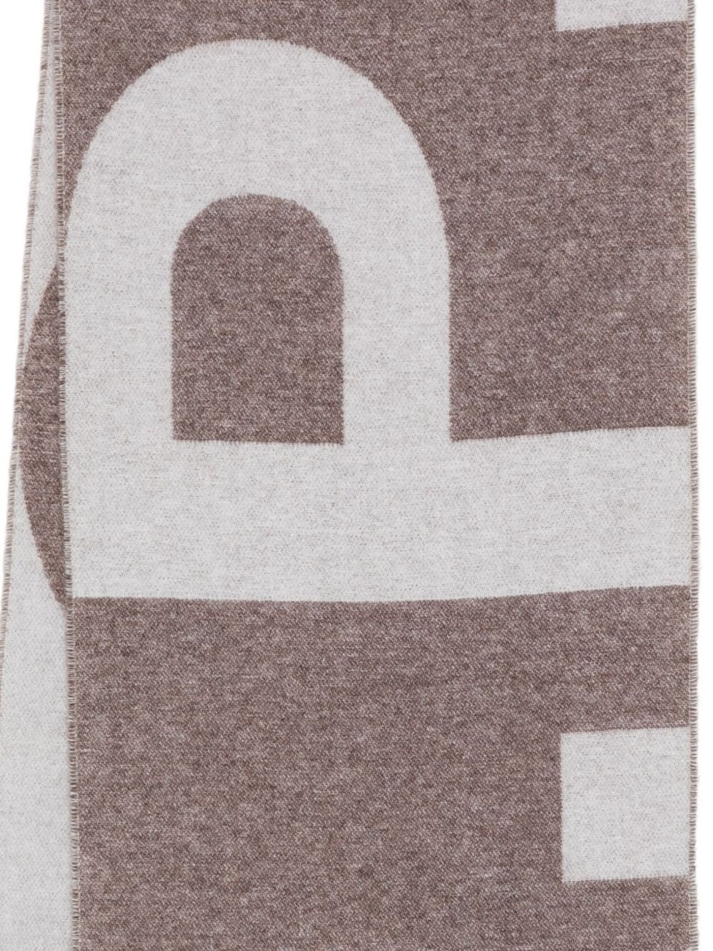 logo-intarsia scarf - 2