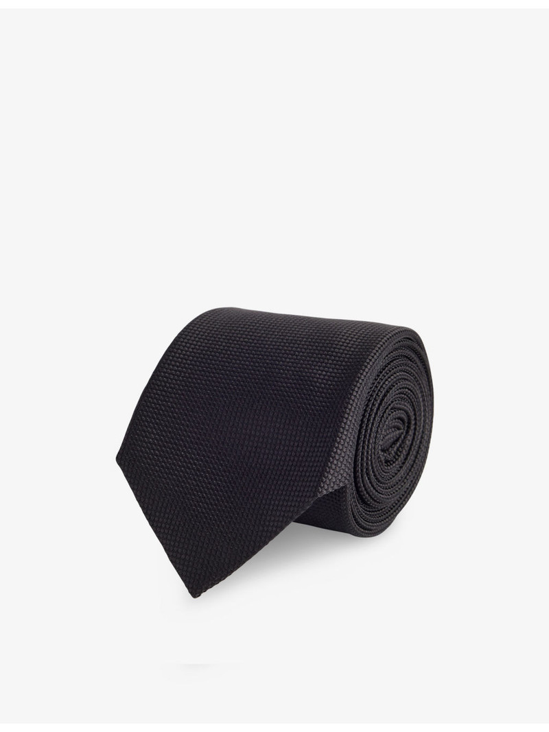 Woven Slim Silk Tie 1