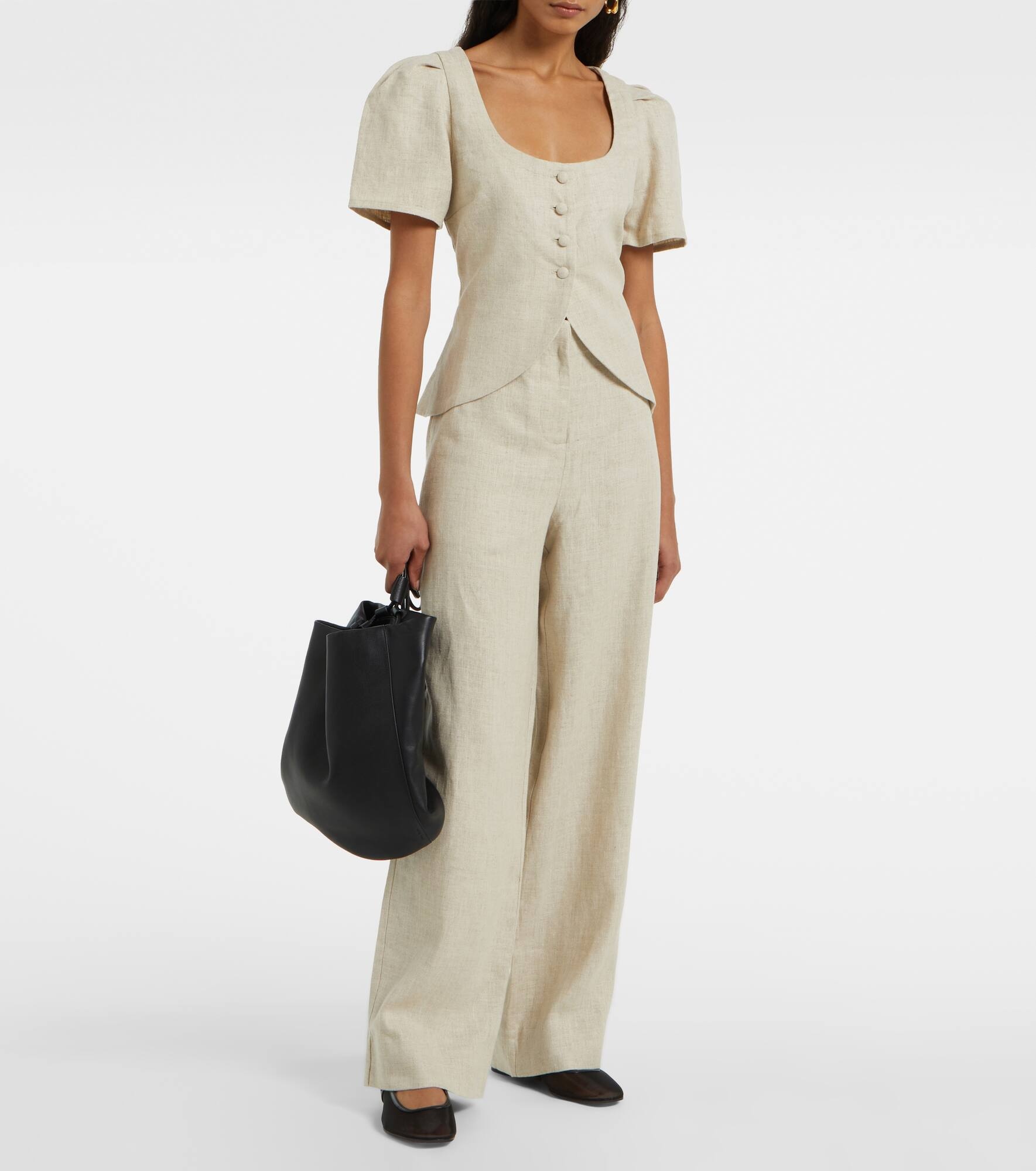 Meave linen wide-leg pants - 2