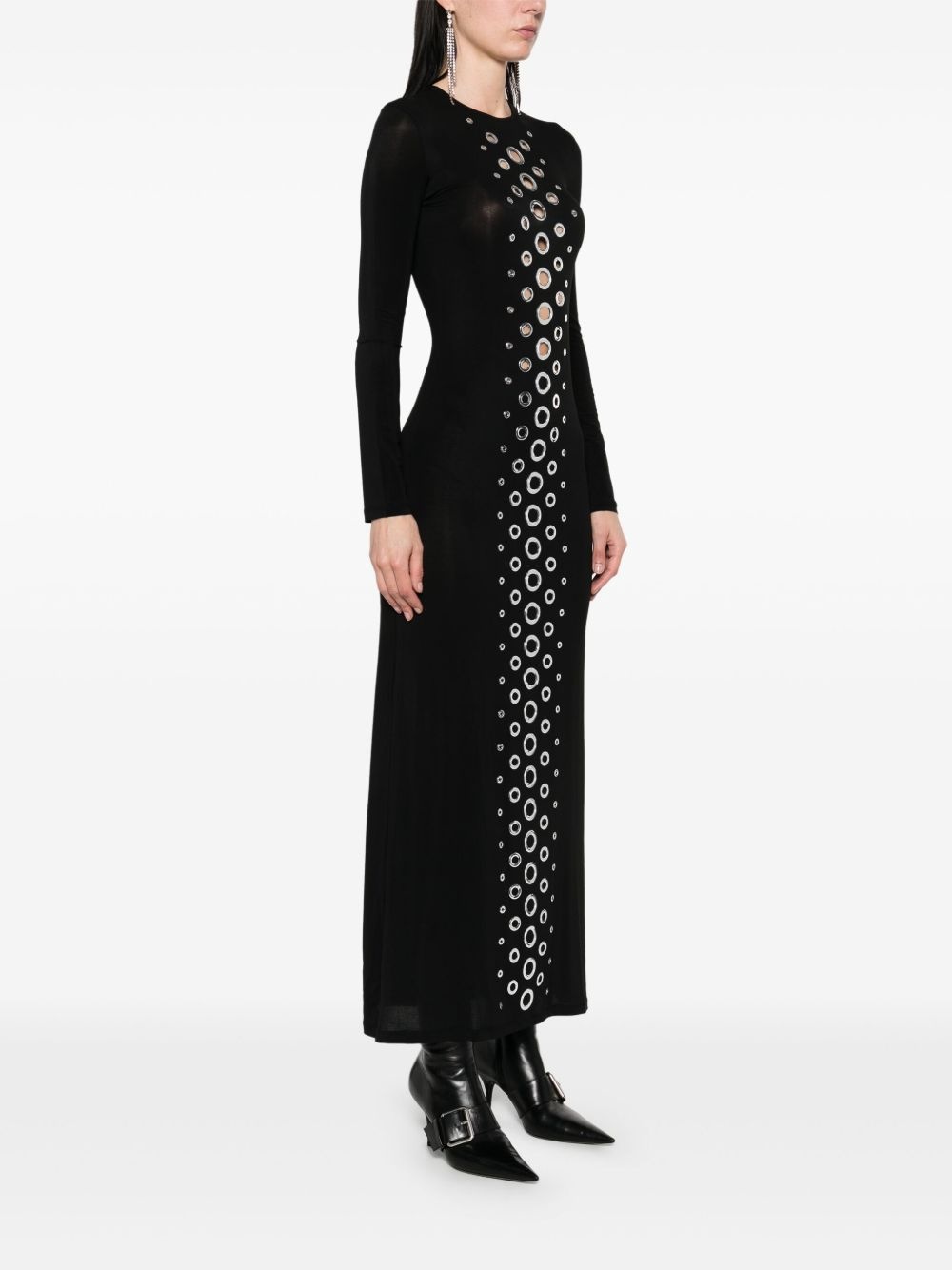 semi-sheer maxi dress - 3