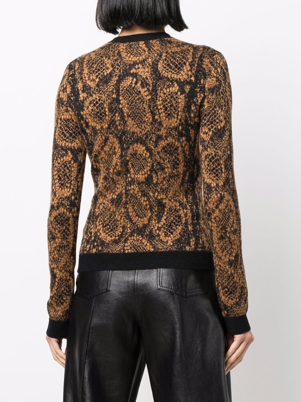 snake-effect jacquard jumper - 10