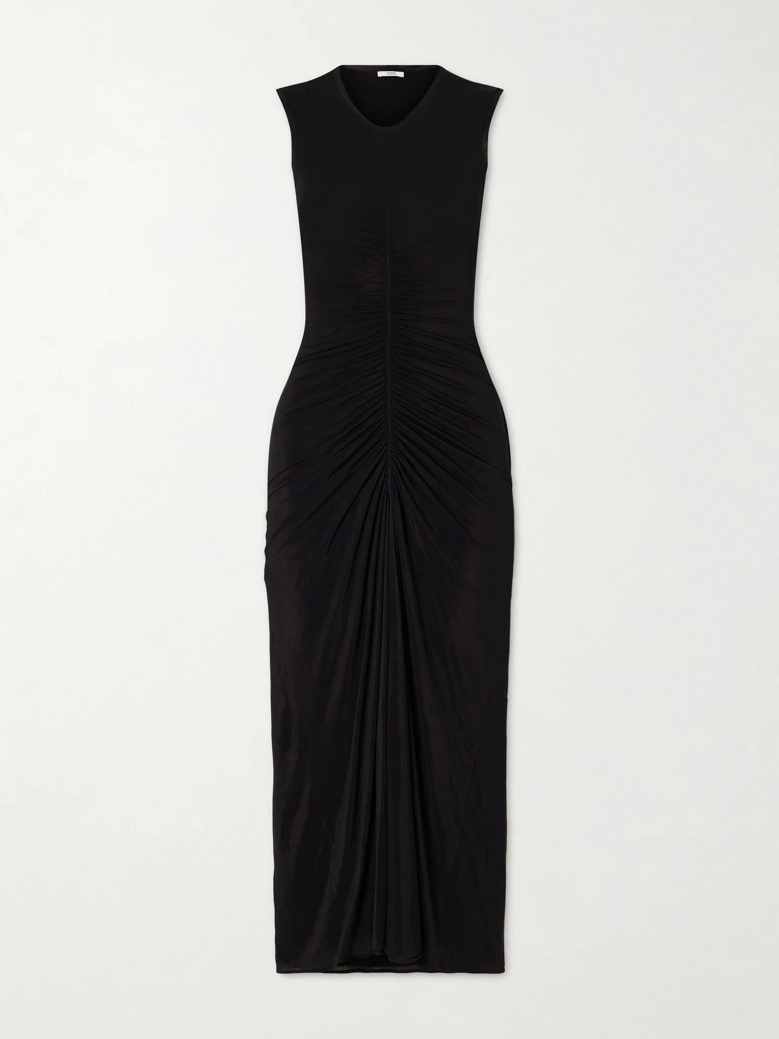 Gisela ruched jersey midi dress Black - 1