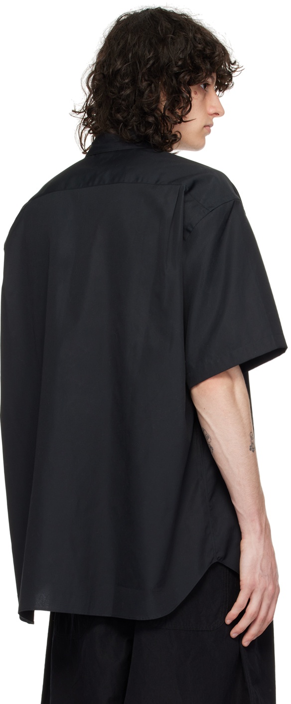 Black Patch Pocket Oversized Shirt - 3