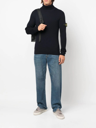 Stone Island Compass-patch roll-neck jumper outlook