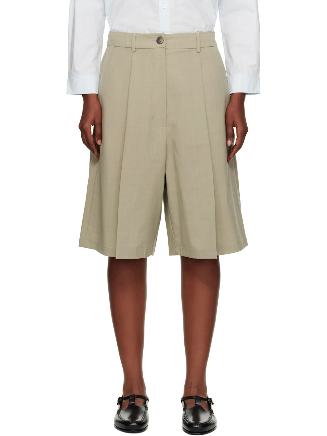 Green Tailoring Bermuda Shorts - 1
