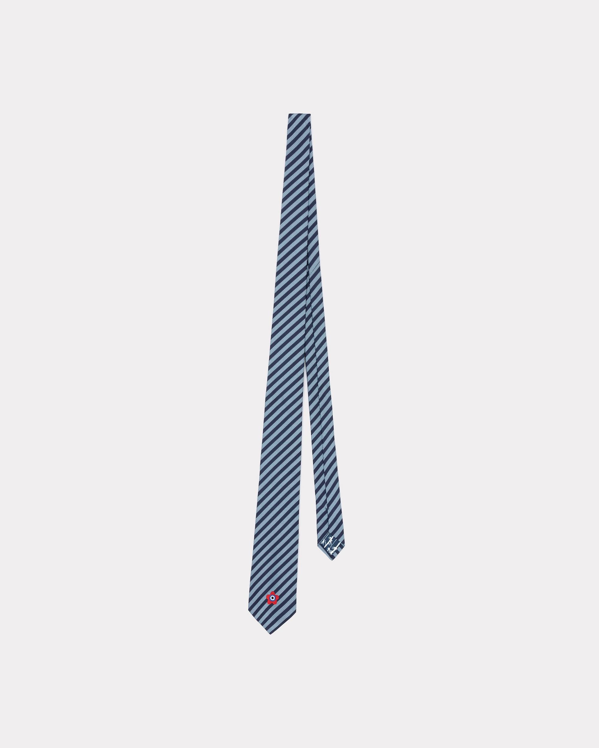 'KENZO Target' striped silk tie - 1