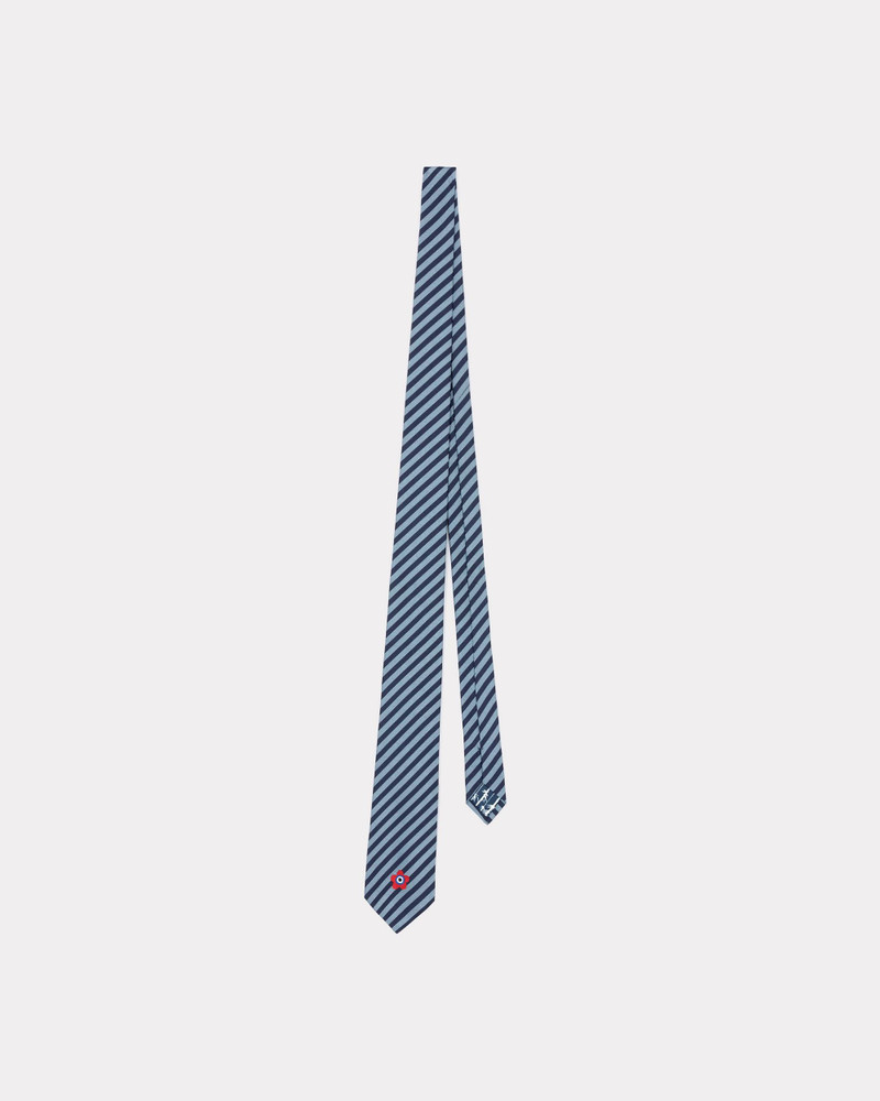 'KENZO Target' striped silk tie 1