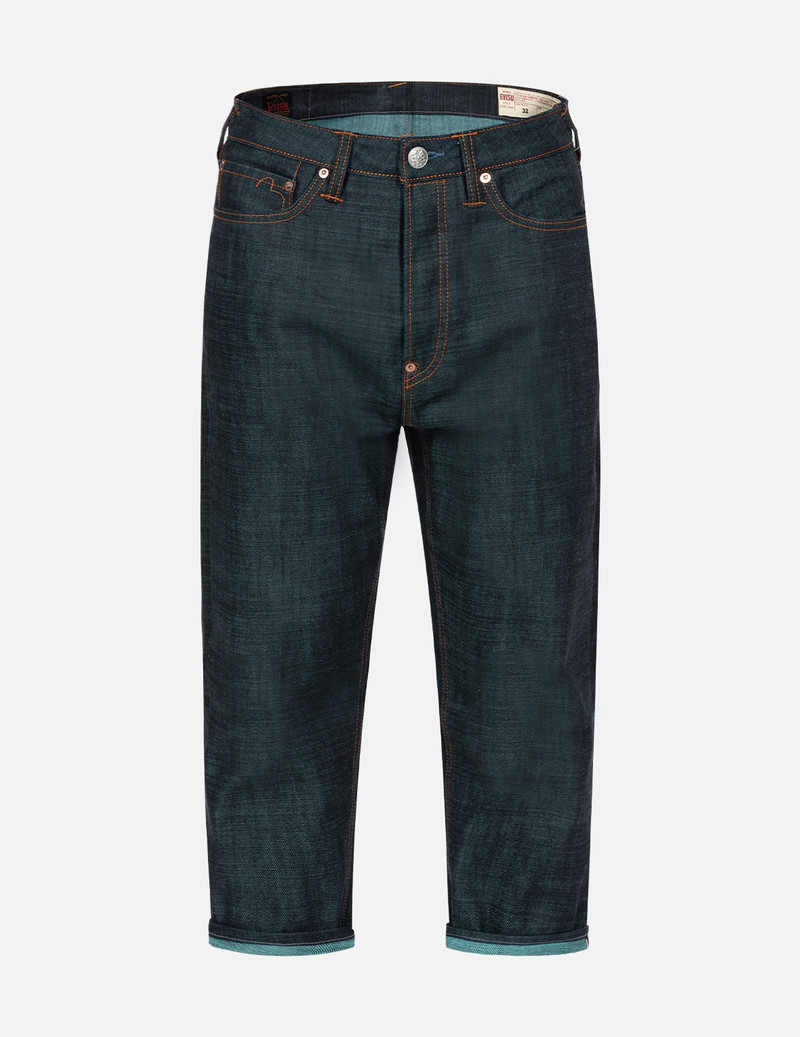 KOI EMBROIDERY AND BRUSHSTROKE DAICOCK PRINT CROPPED JEANS #2027 1