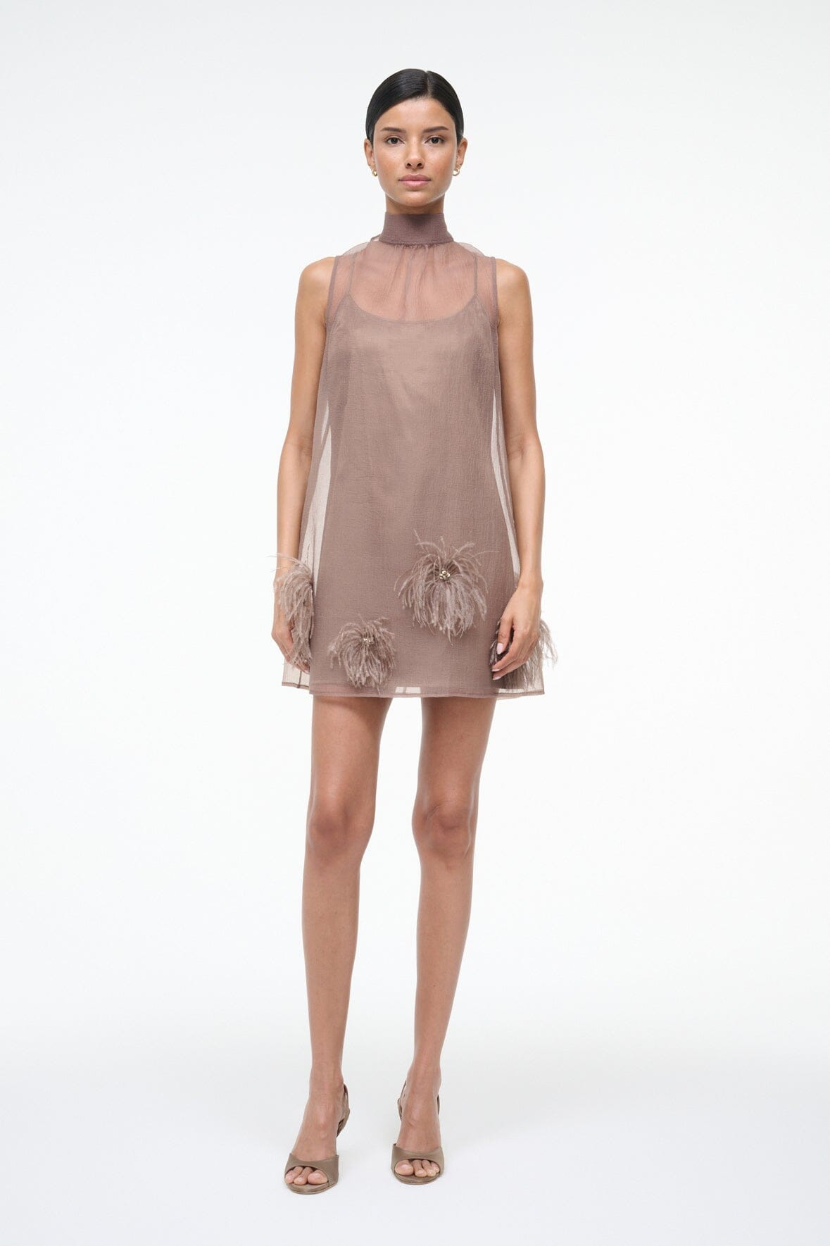 STAUD ALBEE MINI DRESS TRUFFLE - 2