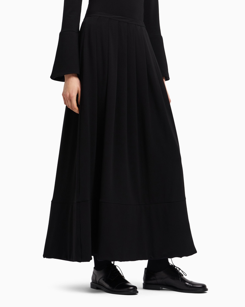 EMPORIO ARMANI CRÊPE JERSEY LONG SKIRT WITH DARTS outlook