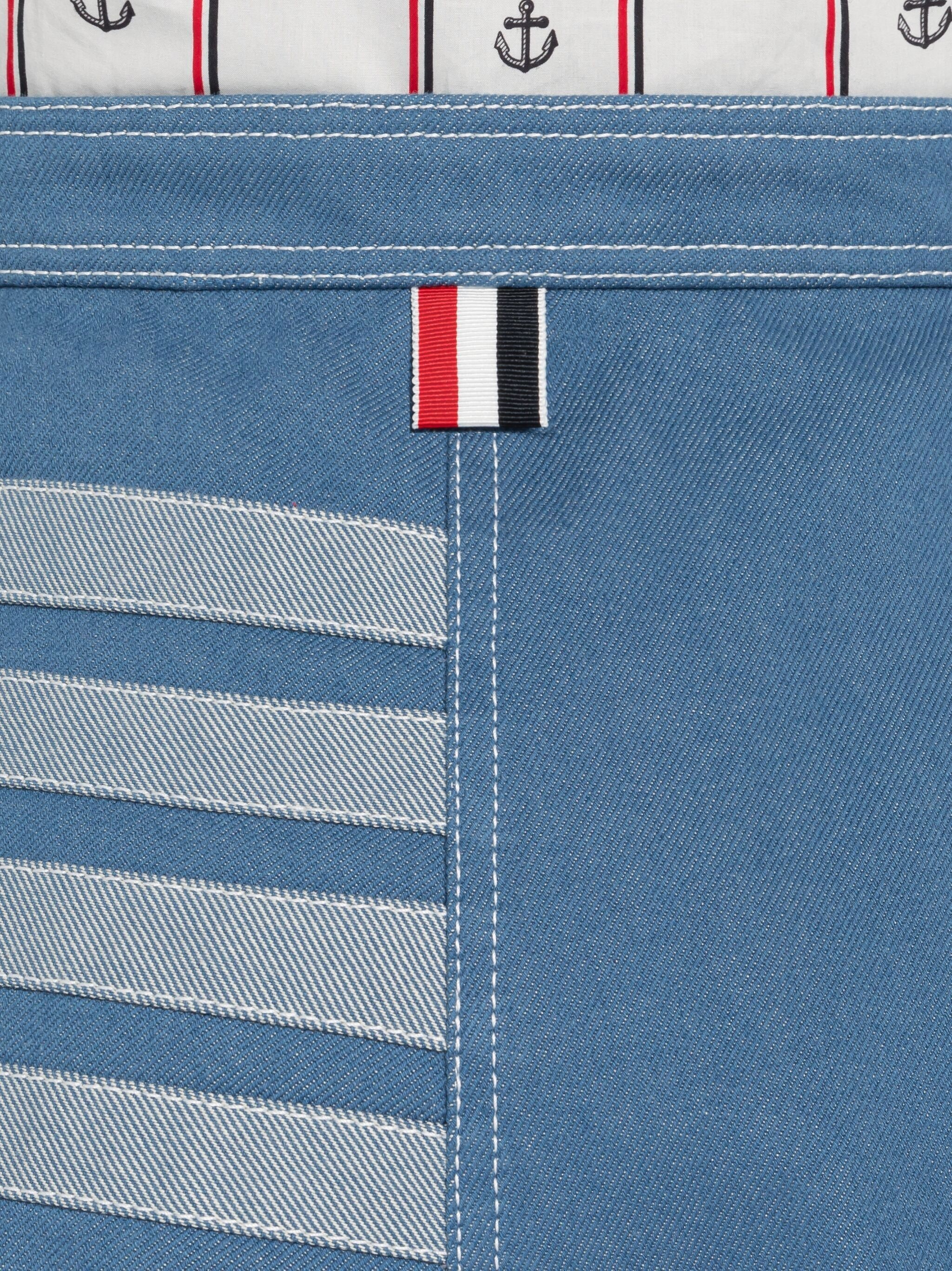Denim Trouser Seaming A-line Skirt - 6