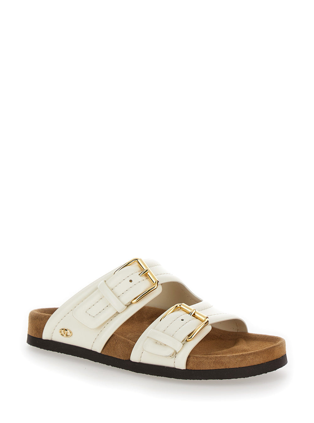 Valentino Garavani Women 'Fussfriend' Slide With Buckles In Leather Woman - 2