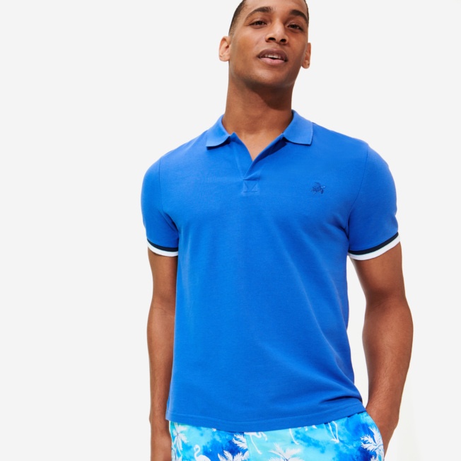 Men Cotton Pique Polo Shirt Solid - 3