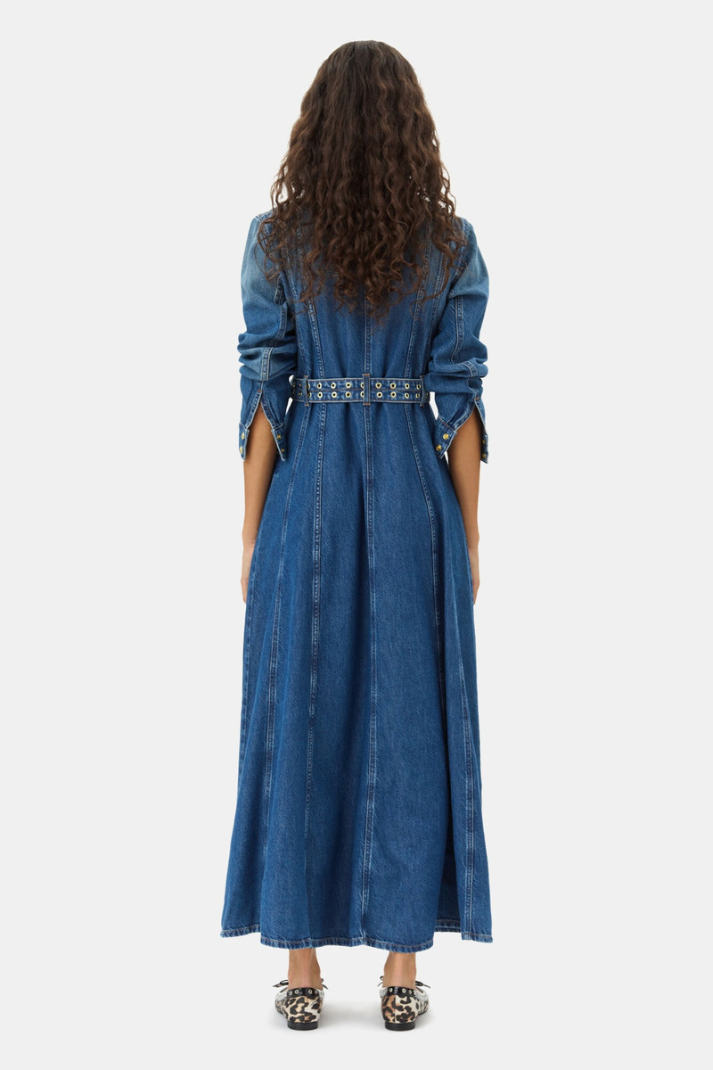 DARK BLUE DENIM MAXI DRESS 5