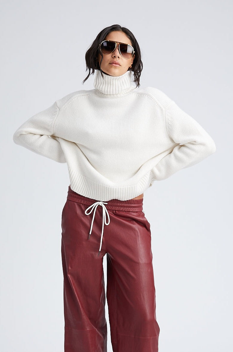 CHALK HEAVY CASHMERE TURTLENECK SWEATER - 6