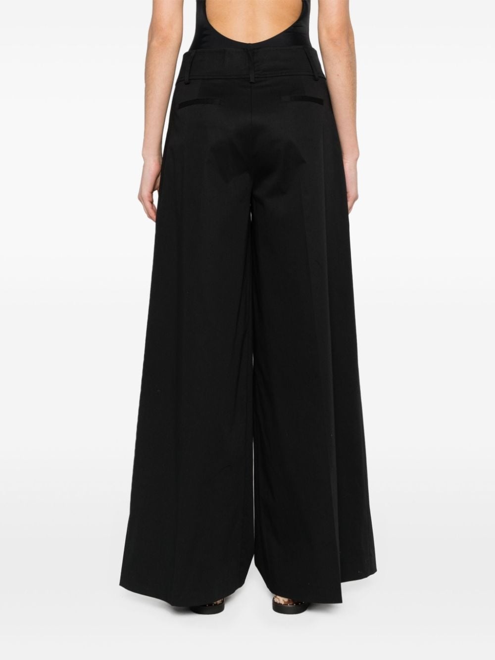high-waisted wide-leg trousers - 4