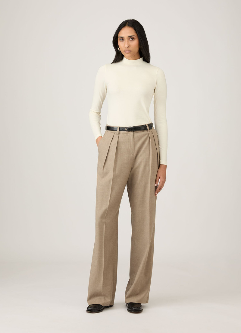 Sunspel Stretch Cotton Mock Neck Top outlook