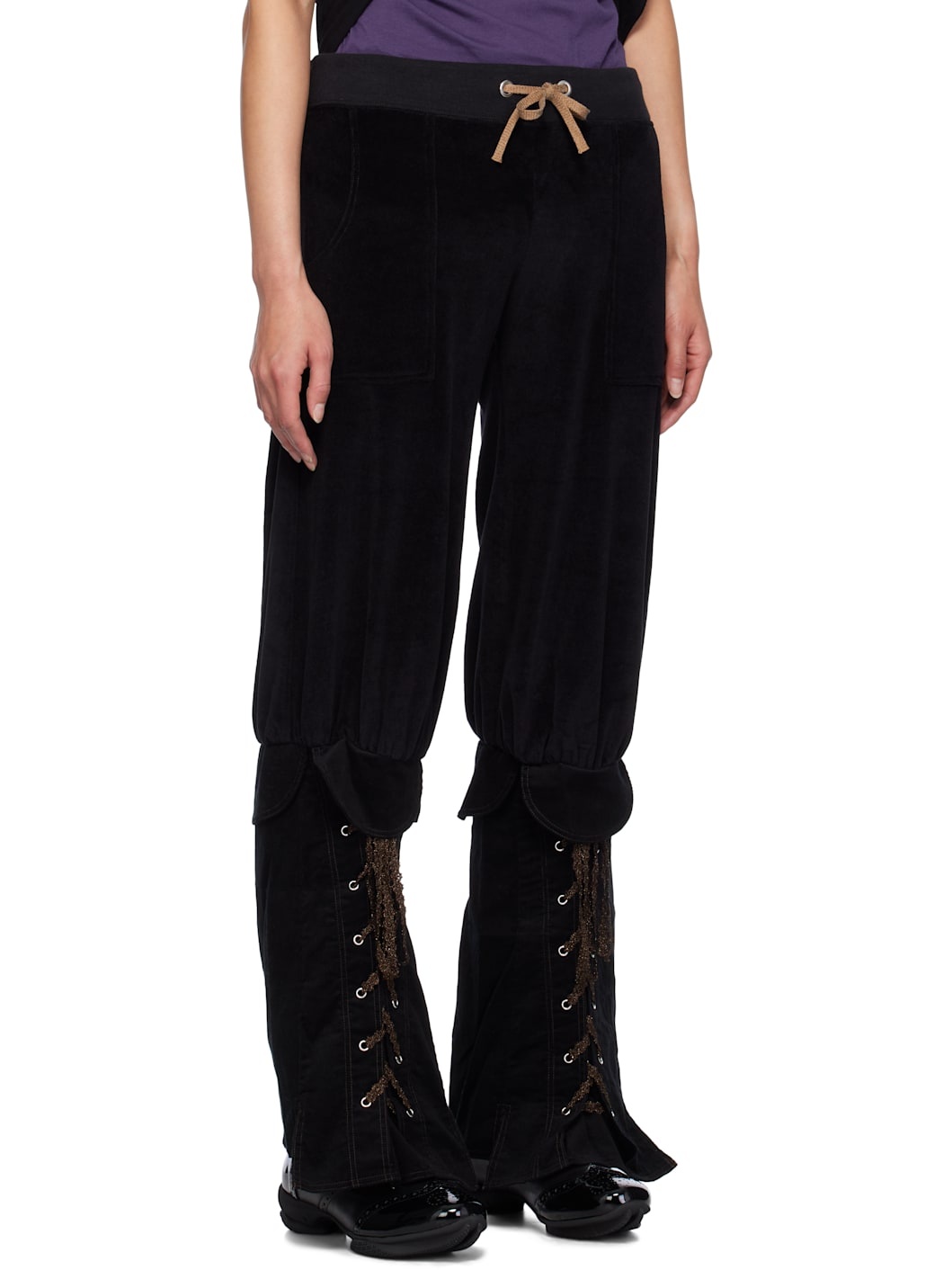 Black Hi-Top Lounge Pants - 2