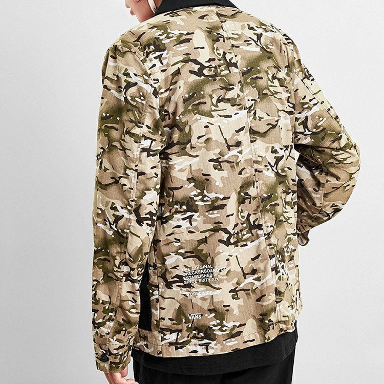 Men's Vans Work Weird Colorblock Big Pocket lapel Jacket Camouflage VN0A4MLJW09 - 4