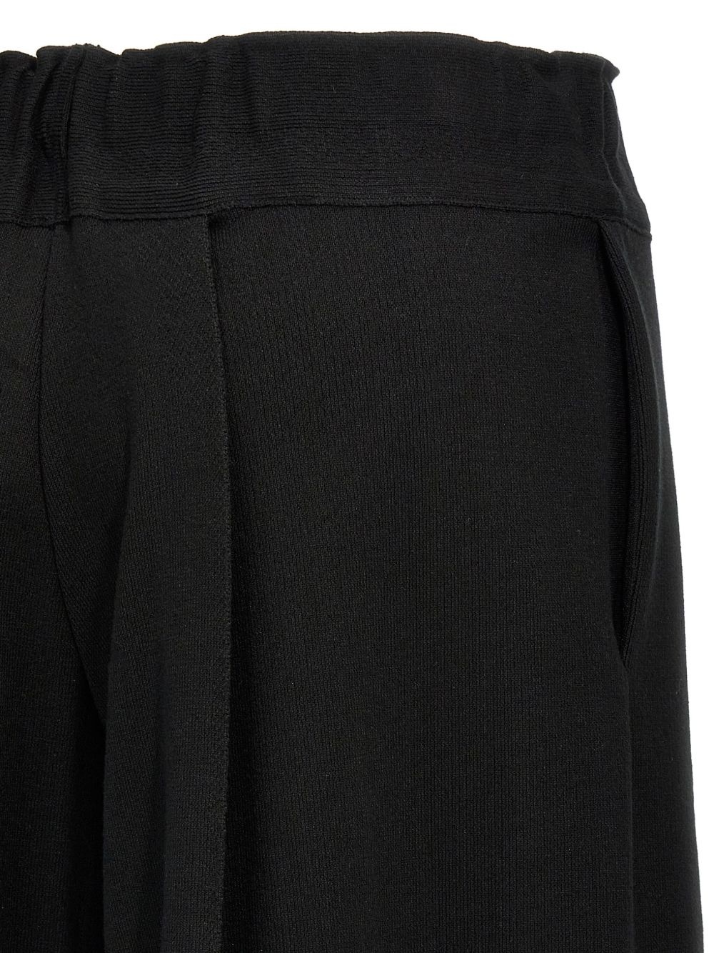 pleated elastic-waistband trousers - 4