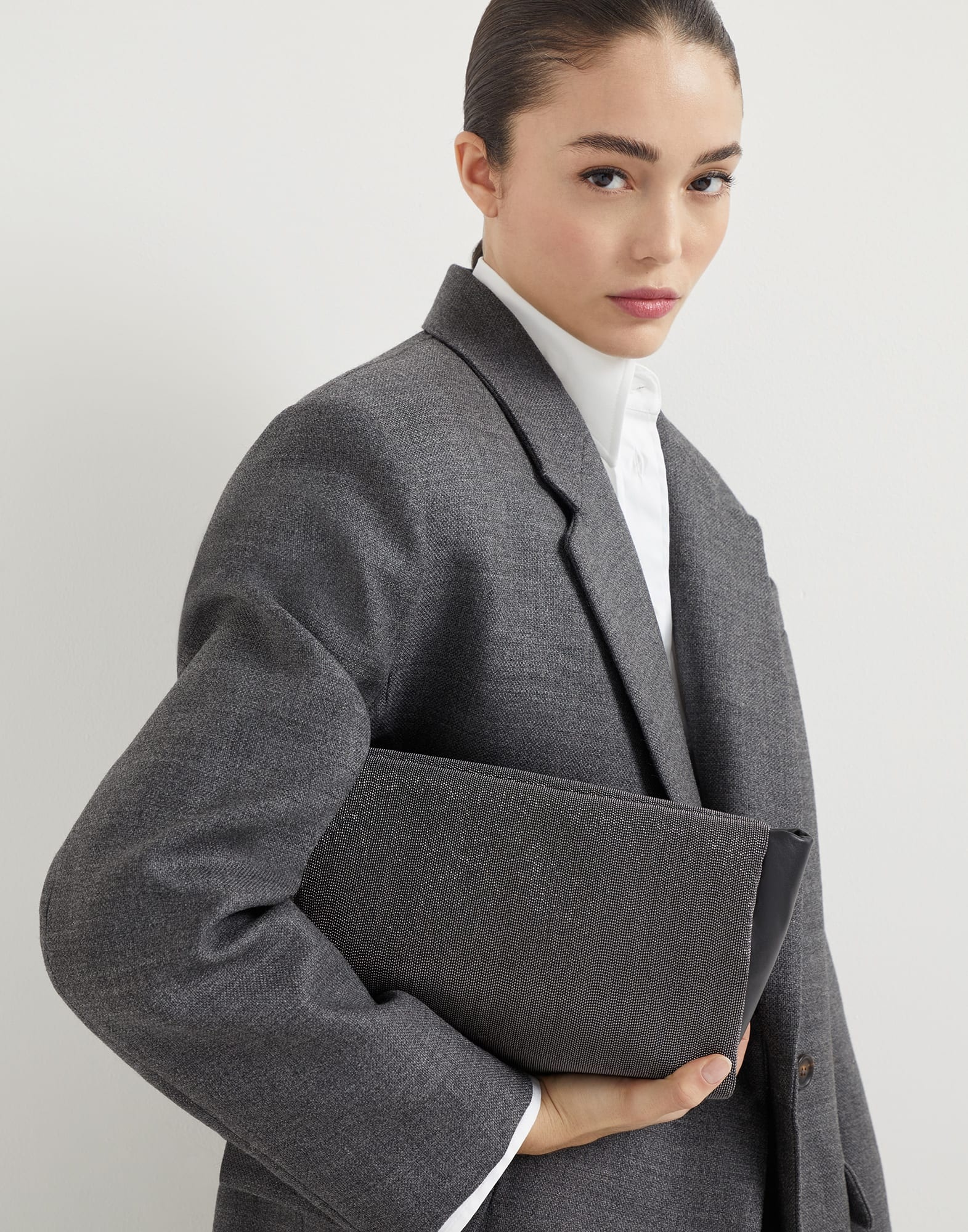 Calfskin precious clutch bag - 4