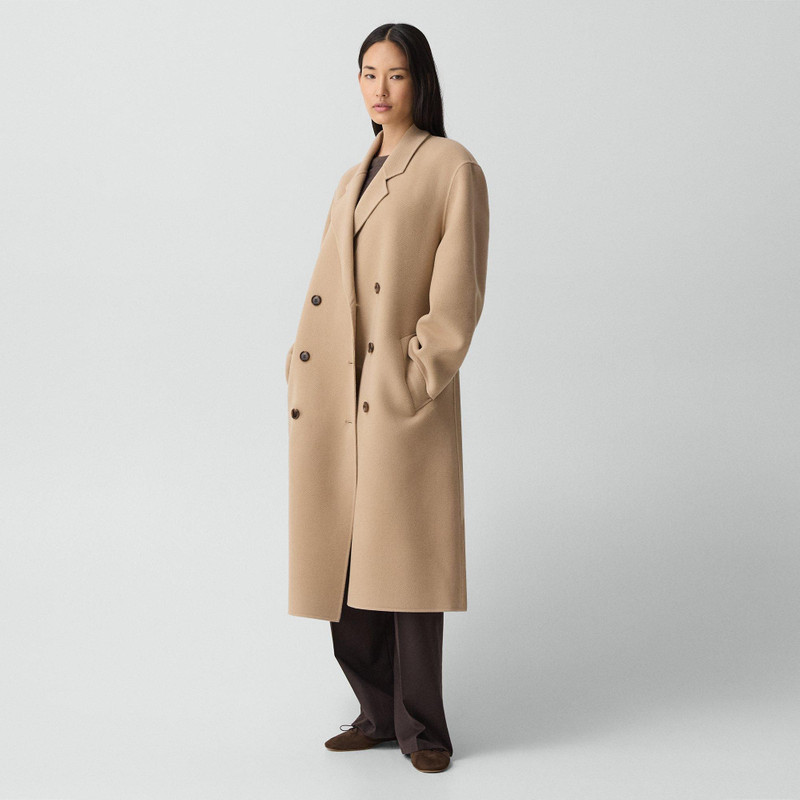 Long Trench Coat in Textured Wool-Cashmere 3
